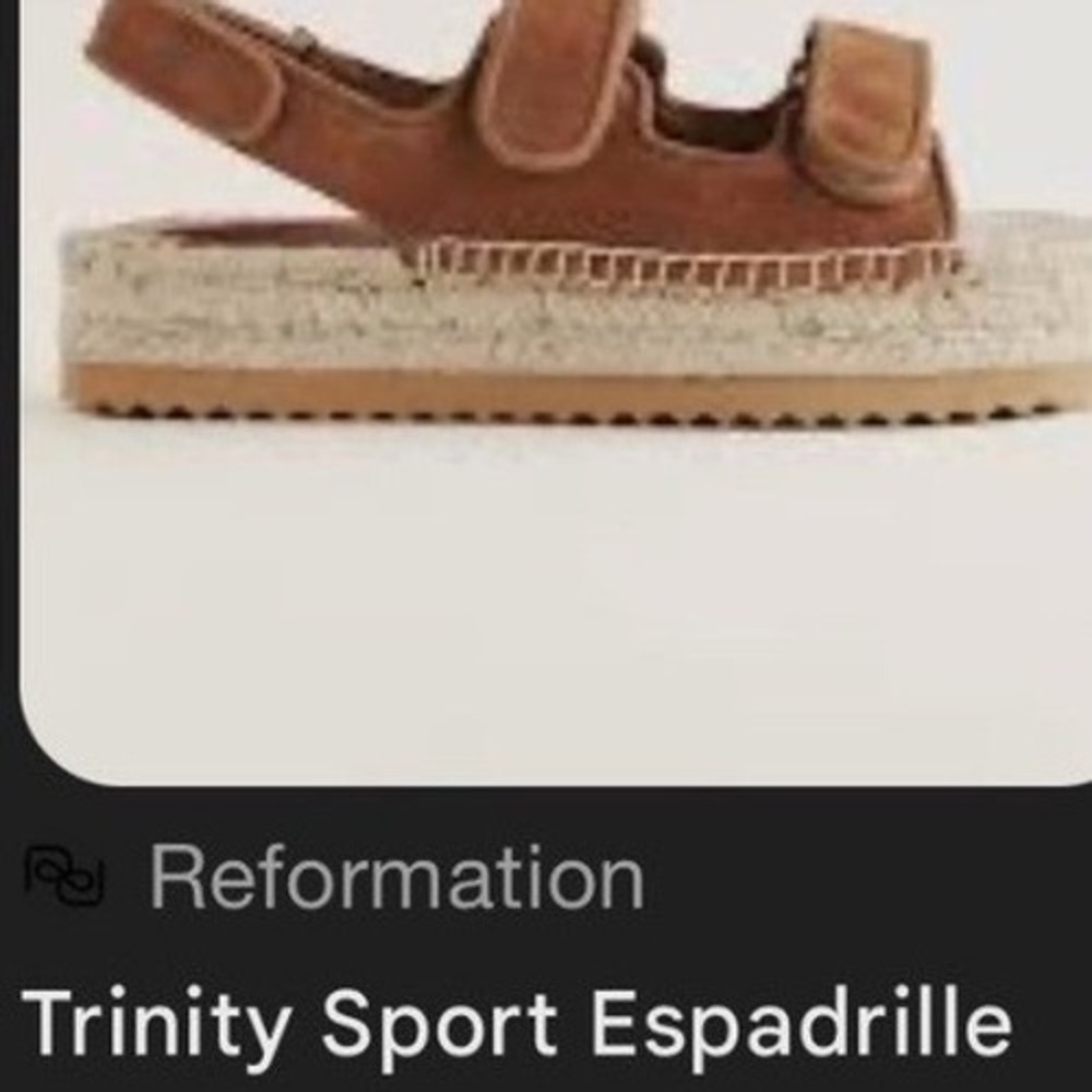 Reformation Trinity Sport Espadrille Platform Sandals Brown Suede Straps Read - Picture 5 of 5